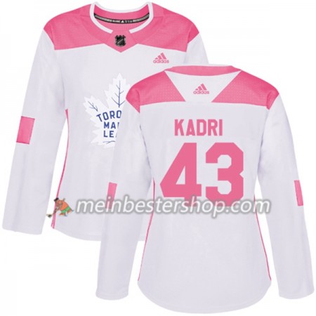 Toronto Maple Leafs Nazem Kadri 43 Adidas 2017-2018 Weiß Pink Fashion Trikot Authentic - Dame
